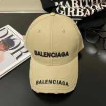 Balenciaga dubbellogotyp basebollkeps i beige