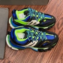 Balenciaga Glow In The Dark Track Sneakers Unisex Läder Och Mesh Svart/Citron
