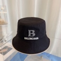 Balenciaga Single B Broderad Bucket Har i Svart