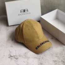 Balenciaga Broderad Keps Bomull I Brun
