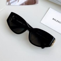 Balenciaga BB0324 Dynasty D-Ram Solglasögon I Svart/Guld