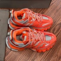 Balenciaga Glow In The Dark Track Sneakers Unisex Läder Och Mesh Orange