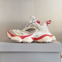 Balenciaga Cargo Sneakers Unisex Microfiber Och Mesh Röd