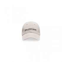 Balenciaga Keps Broderad Logotyp Bomull I Grå/Svart