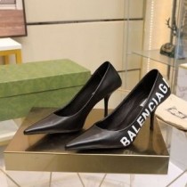 Balenciaga Kniv 80MM Hög klack Dam Fårskinn Svart