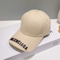 Berretto da baseball con logo Balenciaga in cotone beige