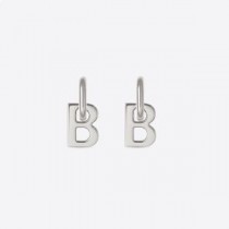Orecchini a catena Balenciaga XL B in argento