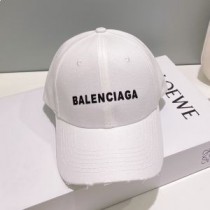 Berretto da baseball classico con logo Balenciaga in cotone bianco