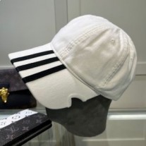 Balenciaga x Adidas Boné Stripe Bordado Algodão Em Branco