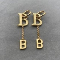 Brincos pingente Balenciaga B Chain XS em ouro