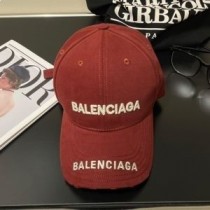 Balenciaga Boné de beisebol com logotipo duplo em vermelho