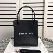 Balenciaga XXS Shopping North South Tote em couro de bezerro preto