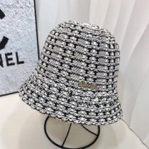Chapéu balde de malha Balenciaga em preto/branco