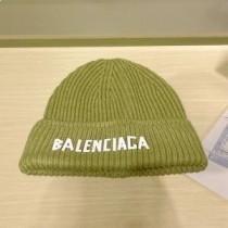 Chapéu de malha com logotipo Balenciaga em verde claro