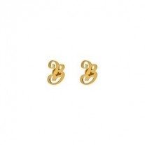 Balenciaga Typo B øreringe i guld