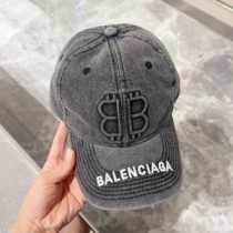 Balenciaga BB Logo Baseball Kasket Denim I Grå