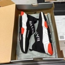 Balenciaga Speed Sneakers Unisex Logo Low Knit Sort/Rød