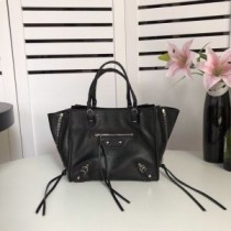 Balenciaga Papier Zip Around Taske I Kalveskind Sort