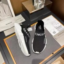 Balenciaga Speed Sneakers Unisex Logo Low Knit Sort/Hvid