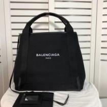 Balenciaga Medium Navy Cabas I Lærred Sort