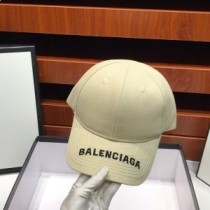 Balenciaga logo broderet kasket bomuld i beige