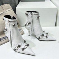 Balenciaga Cagole 90MM Støvler Dame Kalveskind Hvid