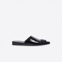 Balenciaga Cosy BB Múileanna Mná crogall Cabhraithe Craiceann laonna Dubh