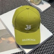 Balenciaga Single B Lógó Baseball Caipín In Olive