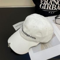 Balenciaga Bal.com Caipín Piercing Tosaigh Druileáil Cadáis I Bán