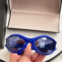 Balenciaga BB0317S Dynamo Babhta Spéaclaí gréine I Gorm