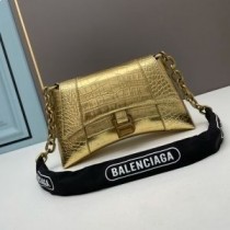 Mála Gualainn Balenciaga XS Downtown Le Slabhra I Óir Leathar Cabhraithe Crogall