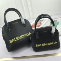 Mála láimhe Balenciaga Ville I Leathar Gránáilte Dubh/Buí