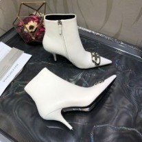 Balenciaga Knife BB 80MM čizme ženske ovčje kože bijele