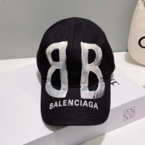 Balenciaga BB prskana pamučna kapa u crnoj boji