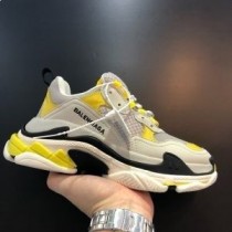 Balenciaga Triple S tenisice Unisex koža i mreža žuta