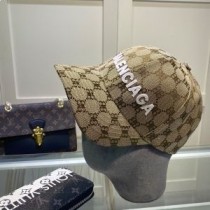 Balenciaga Allover logo BB vezena kapa u kaki boji
