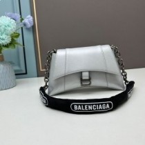 Balenciaga XS Downtown torba za rame s lancem od srebrne teleće kože
