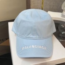 Pamučna kapa s izvezenim logotipom Balenciaga u svijetlo plavoj boji