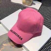 Pamučna kapa s izvezenim logotipom Balenciaga u ružičastoj/crnoj boji