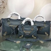 バレンシアガ クラシック シティ ショルダーバッグ エッジ ゴートスキン ティール