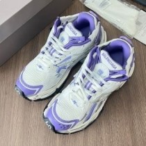 バレンシアガ ランナー スニーカー ユニセックス メッシュ ホワイト/パープル