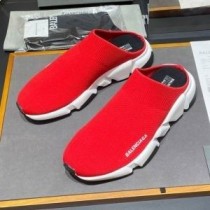バレンシアガ スピードミュール ユニセックス リサイクルニット レッド