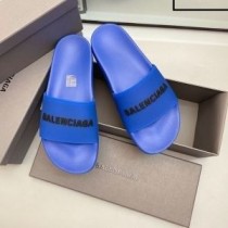 バレンシアガ プールスライド ユニセックス ラバー ブルー