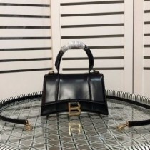 バレンシアガ XS アワーグラス ハンドバッグ カーフスキン ブラック