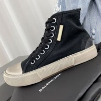 Unisex Plátno čierna/Biely vysoké tenisky Balenciaga Paris
