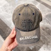 Baseballová čiapka s logom Balenciaga BB Denim v taupe