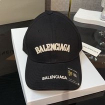 Balenciaga Logo Label Baseballová čiapka Bavlna v čiernej farbe