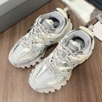 Balenciaga Glow In The Dark Track Tenisky Unisex Kožené And Mesh Šedá/Marhule