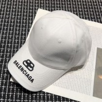 Čiapka Balenciaga BB Visor s vyšívaným logom z bavlny v bielej farbe