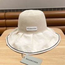 Balenciaga klasické Logo Bucket Klobúk Organza v béžovej farbe